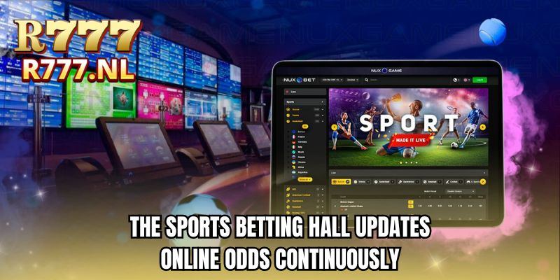 The sports betting hall updates online odds continuously